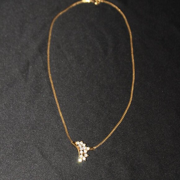 Fashion Gold tone and Rhinestone Necklace - Picture 6 of 6